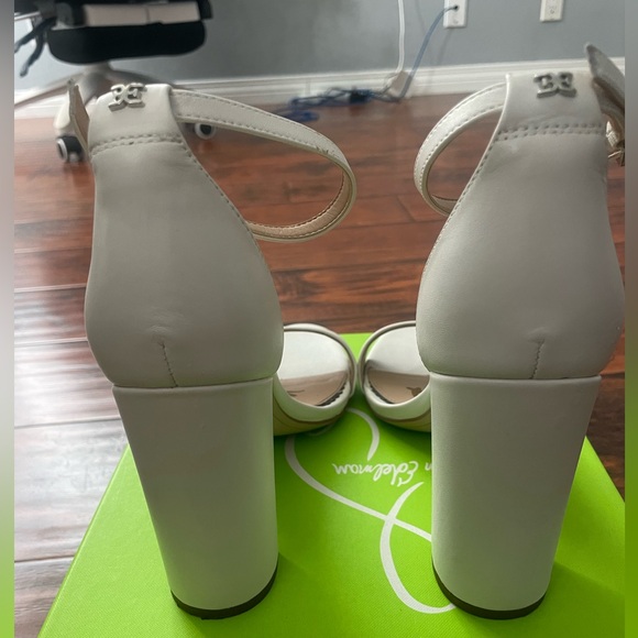 Sam Edelman Yaro White Block Heel Sandal- Size 9.5 - Picture 3 of 6